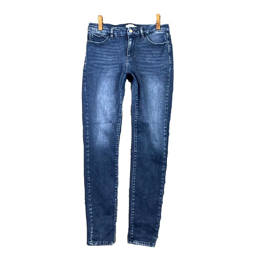 Kancan Signature Kurvy Mid-Rise Skinny Ankle Jeans Womens 27 Blue Stretch Retro